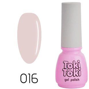 Гель-лак для нігтів, Toki-Toki, №016, колір: напівпрозоро-нюдовий, 5 мл 2002016 фото