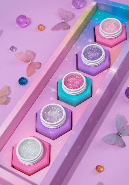 Гель камуфлюючий для нарощування нігтів, You Are Cute&nbsp;Builder Gel Pixie Dream, №30, молочний з сріблястими каміфубіками, 15 мл 995-4912-1397 фото
