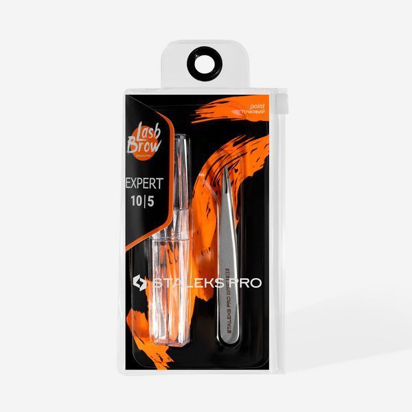 Пінцет для брів Staleks Pro Expert 10 type 5 (точковий) II TE-10/5 TE-10/5 фото
