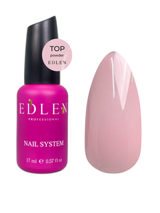 Топ для гель-лака без липкого слоя, Edlen Powder Top, нюдовый, 17 мл 4000330150 фото