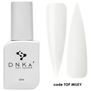 Топ для гель-лака молочный без липкого слоя DNKa Milky Top, 12 мл TMID12 фото