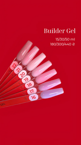 Гель камуфлюючий для нарощування нігтів, Roks Builder Gel, №16, бузковий, 30 мл 5903800000162 фото