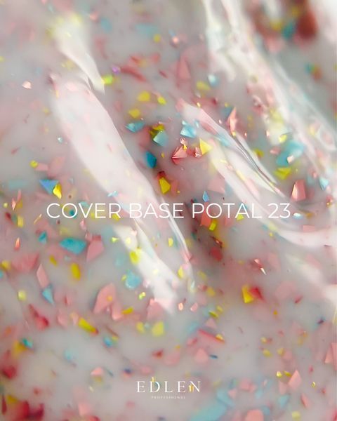 База камуфлирующая,&nbsp;Edlen Cover base Potal, №23, молочная с разноцветной поталью, 17 мл 4000321234 фото