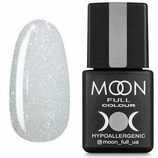 Гель-лак для нігтів Moon Full Opal, №508, колір: напівпрозорий з синіми блискітками, 8 мл 5908254190728 фото