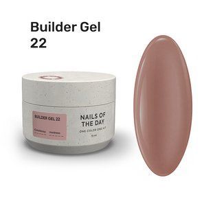 Гель камуфлюючий для нарощування нігтів, NAILSOFTHEDAY Builder Gel, №22, нюдовий, 15 мл 3247367470 фото