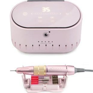 Фрезер для манікюру BUCOS Nail Drill X3 PRO LIGHT PINK&nbsp;(35000/65W) колір: рожевий 1894000082 фото