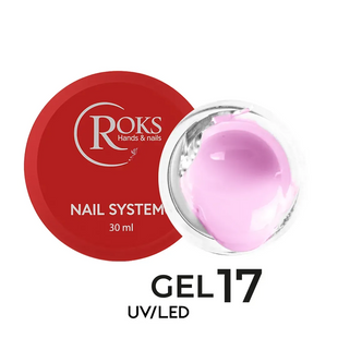 Гель камуфлюючий для нарощування нігтів, Roks Builder Gel, №17, рожево-бузковий, 30 мл 5903800000179 фото