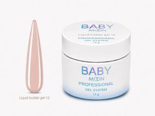 Гель рідкий камуфлюючий для зміцнення нігтів, Baby&nbsp;Moon Liquid&nbsp;Builder Gel, №12, песочний, 15 мл 5905123011542 фото