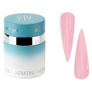 Гель камуфлюючий для нарощування нігтів, Cult Builder Gel Skin Edit, №007, насичено-рожевий, 30 мл 1257 фото