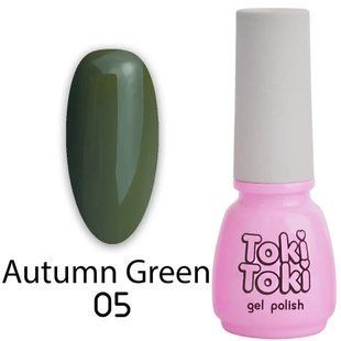 Гель-лак для нігтів, Toki-Toki Autumn Green, №AG05, колір: темний хакі, 5 мл 2002AG05 фото