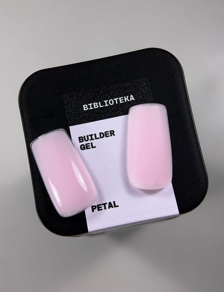 Гель камуфлюючий для нарощування нігтів, BIBLIOTEKA Builder Gel, №04 Petal, ніжно-рожевий, 15 мл 00-00006059 фото