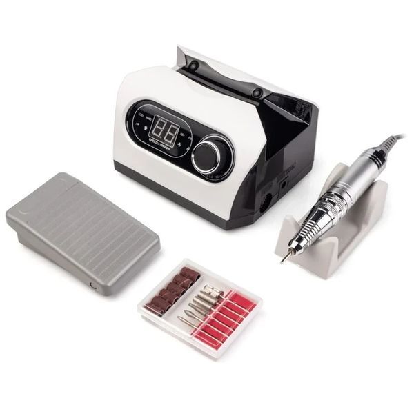 Фрезер для манікюру BUCOS Nail Drill ZS-717 PRO WHITE (35000/45W) + 6 покращених фрез, колір: білий 1894003893 фото