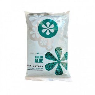 Воск для депиляции в гранулах с добавлением полимера Simple Use, Green Aloe (Зеленое Алоэ), 800 грамм 5200384200125 фото