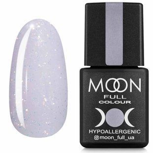 Гель-лак для нігтів Moon Full Opal, №510, колір: ніжно-ліловий з золотими блискітками, 8 мл 5908254190742 фото