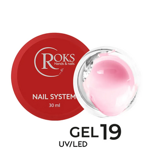 Гель камуфлюючий для нарощування нігтів, Roks Builder Gel, №19, парцеляново-рожевий, 30 мл 5903800000193 фото