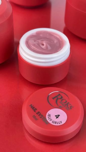 Гель-желе для наращивания ногтей, Roks Jelly Gelly, №04, нюдовый, 15 мл 5902500000045 фото