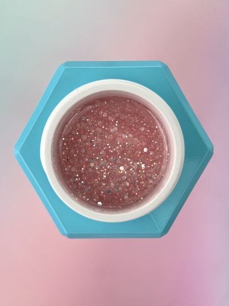 Гель камуфлюючий для нарощування нігтів, You Are Cute&nbsp;Builder Gel Dance Party №35, рожевий з&nbsp;глітером, 15 мл 995-4917-1402 фото