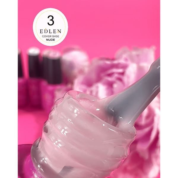 База камуфлююча, Edlen Cover base Nude, №03, пудрово-рожева, 17 мл 4000321036 фото