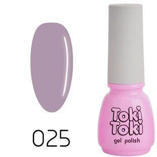 Гель-лак для нігтів, Toki-Toki, №025, колір: пильно-бузковий, 5 мл 2002025 фото