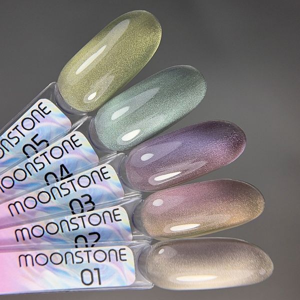 Гель-лак для нігтів з ефектом котячого ока, Toki-Toki Moonstone, №MS01, колір: бежевий, 5 мл 2002MS01 фото