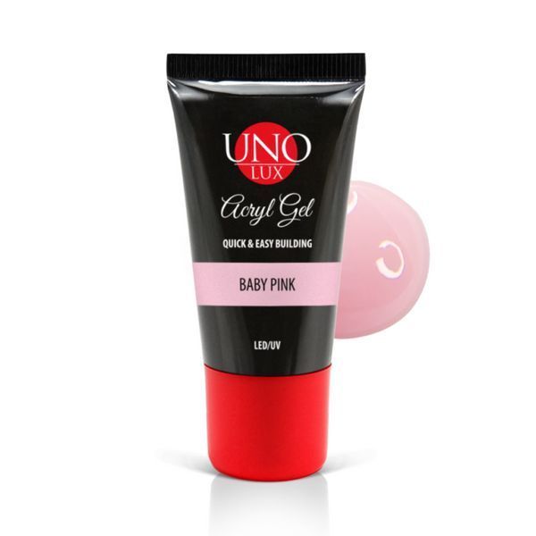 Акрил-гель, полигель камуфлирующий&nbsp;UNO Poly UV Gel, Светло-розовый (Baby Pink), 60 мл 2314062857 фото