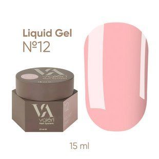 Гель рідкий камуфлюючий для зміцнення нігтів, Valeri Liquid Gel, №12, яскраво-персиковий, 15 мл NVLG15-12 фото