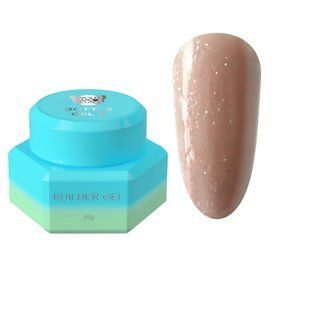 Гель рідкий камуфлюючий для зміцнення нігтів, You Are Cute Bottle Gel, №09, світло-бежевий з шиммером, 15 мл 994-4004-1436 фото