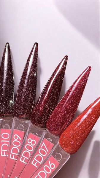 Гель-лак світловідбивний для нігтів Moon Full Red Flashing Disco, №FD08, колір: бордовий з шимером, 8 мл 5905123016974 фото