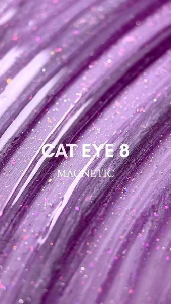 Гель-лак для нігтів з ефектом котячого ока, LUNAmoon Magnetic Cat Eye, №08, колір: фуксія з поталлю, 8 мл 382-6390-1980 фото