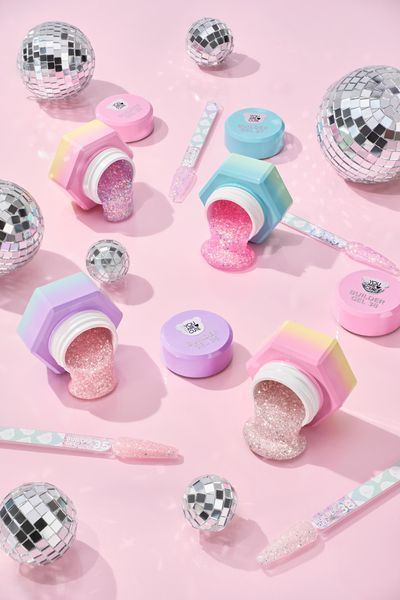 Гель камуфлюючий для нарощування нігтів, You Are Cute&nbsp;Builder Gel Dance Party, №37, персиковий з&nbsp;глітером, 15 мл 995-4919-1404 фото