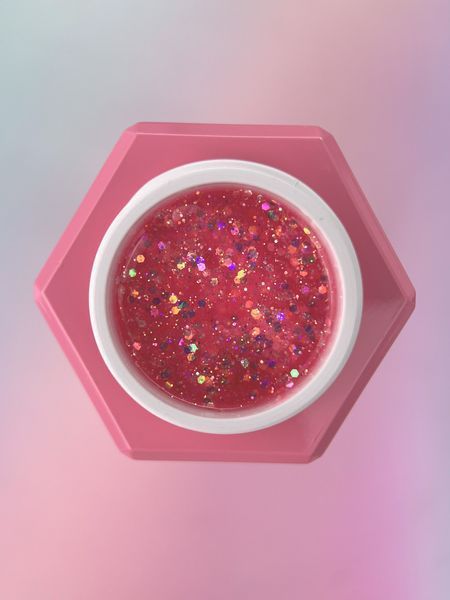 Гель камуфлюючий для нарощування нігтів, You Are Cute&nbsp;Builder Gel Dance Party, №37, персиковий з&nbsp;глітером, 15 мл 995-4919-1404 фото