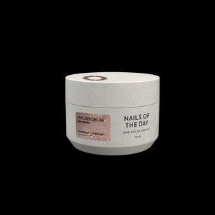 Гель світловідбивний для нарощування нігтів, NAILSOFTHEDAY Builder Gel, №86, нюдовий з опаловим блиском, 15 мл 3247428076 фото
