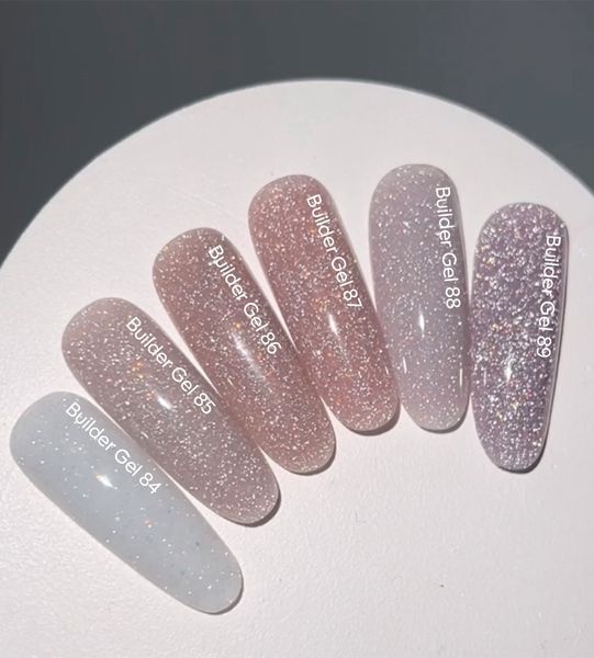 Гель світловідбивний для нарощування нігтів, NAILSOFTHEDAY Builder Gel, №86, нюдовий з опаловим блиском, 15 мл 3247428076 фото