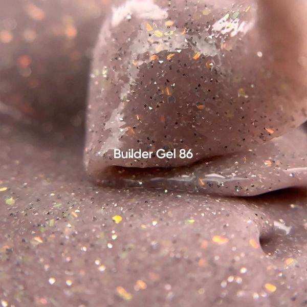 Гель світловідбивний для нарощування нігтів, NAILSOFTHEDAY Builder Gel, №86, нюдовий з опаловим блиском, 15 мл 3247428076 фото