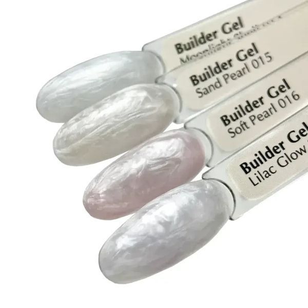 Гель камуфлюючий&nbsp;для нарощування нігтів, PNB Builder Gel Pearl, №017&nbsp;Lilac Glow, ліловий, 5 мл 4514 фото