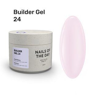 Гель камуфлюючий для нарощування нігтів, NAILSOFTHEDAY Builder Gel, №24, молочно-рожевий, 30 мл 3247384955 фото