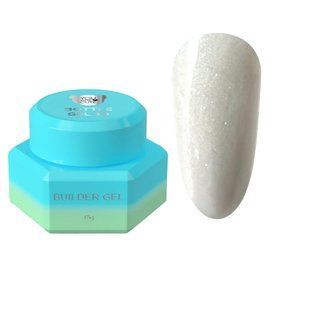 Гель рідкий камуфлюючий для зміцнення нігтів, You Are Cute Bottle Gel, №10, молочний з шиммером, 15 мл 994-4005-1419 фото