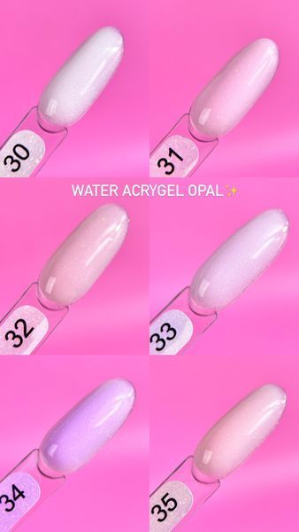 Акрил-гель рідкий для зміцнення нігтів, Edlen Water Acrygel Opal, №35, ніжно-рожевий з опаловими блискітками, 9 мл 4000400935 фото