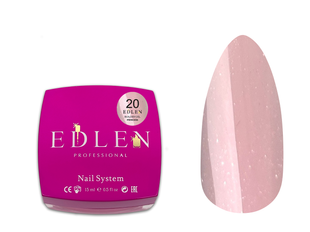 Гель камуфлюючий для нарощування нігтів, Edlen Builder gel Princess, №22, кремовий з шиммером, 15 мл 4000361126 фото