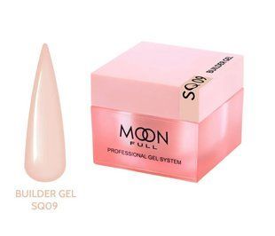 Гель камуфлирующий для наращивания ногтей, Moon Full Builder Gel, №SQ09, бежево-розовый, 30 мл 5905123027017 фото