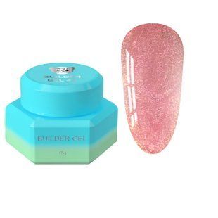 Гель камуфлюючий для нарощування нігтів, You Are Cute&nbsp;Builder Gel Aqua Glow, №44, рожевий з білим перламутром, 15 мл 995-4926-1411 фото