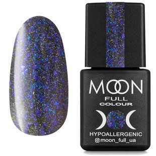 Гель-лак светоотражающий для ногтей Moon&nbsp;Full&nbsp;Chrome Flake Disco, №03, цвет: синий с цветными блестками, 8 мл 5908254192647 фото