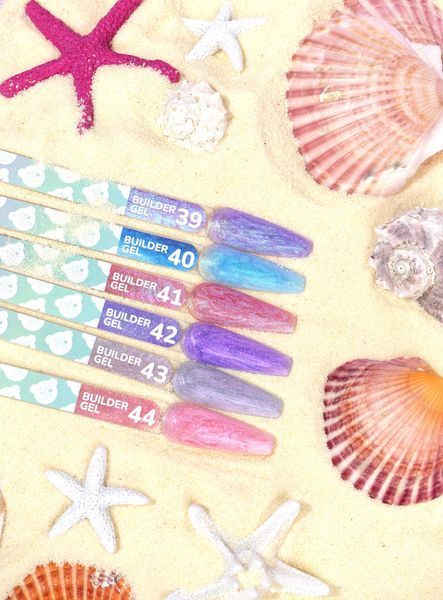 Гель камуфлюючий для нарощування нігтів, You Are Cute&nbsp;Builder Gel Aqua Glow, №44, рожевий з білим перламутром, 15 мл 995-4926-1411 фото