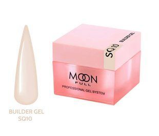 Гель камуфлирующий для наращивания ногтей, Moon Full Builder Gel, №SQ10, бежево-молочный, 30 мл 5905123027024 фото