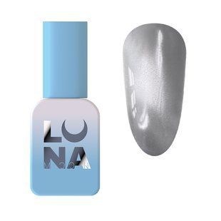 Гель-лак для нігтів з ефектом котячого ока, LUNAmoon Cat Eye, №268, колір: сріблястий, 8 мл 047-5421-1568 фото