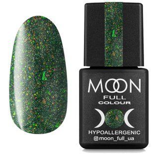 Гель-лак светоотражающий для ногтей Moon&nbsp;Full&nbsp;Chrome Flake Disco, №04, цвет: зеленый с цветными блестками, 8 мл 5908254192654 фото