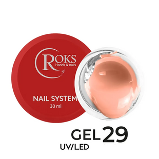 Гель камуфлюючий для нарощування нігтів, Roks Builder Gel, №29, карамельно-бежевий, 30 мл 5903800000292 фото