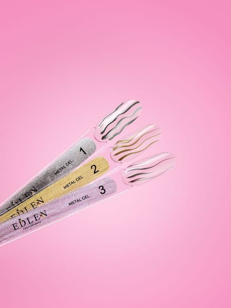 Гель-фарба металева для дизайну нігтів,&nbsp;Edlen Metal Gel, №01, колір: сріблястий, 5 мл 4000390133 фото