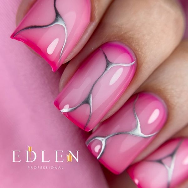 Гель-фарба металева для дизайну нігтів,&nbsp;Edlen Metal Gel, №01, колір: сріблястий, 5 мл 4000390133 фото