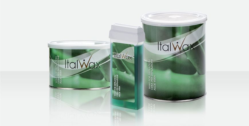 Теплий віск в банці для депіляції ItalWAX, Алое, 400 мл C_TIN400_AL_IT фото